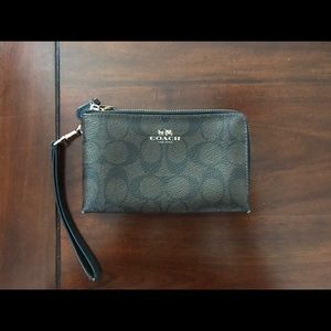 Coach double zip wallet